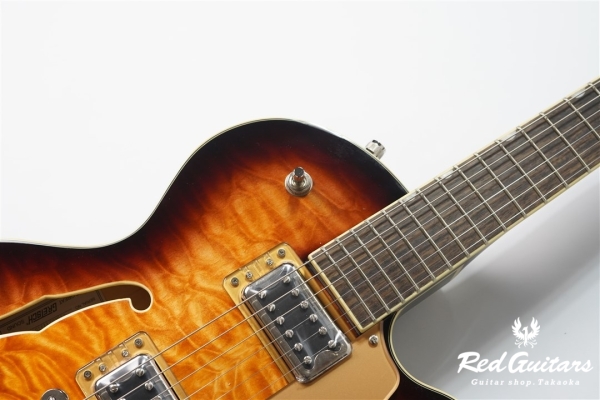 G5655T-QM ELECTROMATIC CENTER BLOCK JR. SINGLE-CUT QUILTED MAPLE WITH BIGSBY - Sweet tea